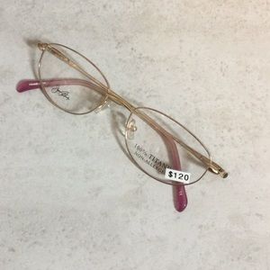 NWT Joan Collins gold titanium eyeglasses new old stock